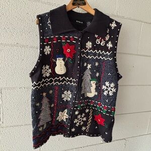 Vintage Christmas Sweater Vest